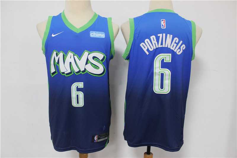Mavericks 6 Kristaps Porzingis Blue 2020 City Edition Nike Swingman Jersey,We sell and wholesale Mavericks 6 Kristaps Porzingis Blue 2020 City Edition Nike Swingman Jersey on line form chian!